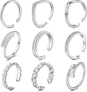 QWALIT Toe Rings for Women Gold Toe Ring Gold Toe Rings for Women Silver Toe Ring Stainless Steel