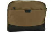 FIB Byron Canvas Laptop Messenger Bag Travel Shoulder Sling - Brown