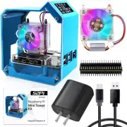 Mini Tower Kit with QC3.0 Power Supply for Raspberry Pi 4, Pi 4 Case with ICE To