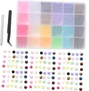 NULYLU 24000pcs Flatback Rhinestones Vibrant Colors for DIY Nail Art Crafts and Decoration Rainbow Gems for Creative Projects and Bedazzling Designs