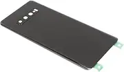 Phone Back Door Panel, DIY Precise Cuts Glass Battery Back Cover Replacement for Galaxy S10+Plus G975 (Black)