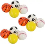 12pcs Mini Basketball Soccer Baseball Sports Balls Outdoor Toys Dog Balls Soft Foam Sports for Boys and Girls