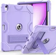 [cantis] Case for iPad Air 13 Inch (M3) 2025/ for iPad Air 13-inch (M2) 2024 with Pencil Holder, Heavy Duty Shockproof Case for i Pad Air 13" Supports Pencil Pro and Pencil (USB-C), Purple+Purple