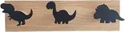Children's Dinosaur Wall Mounted Coat Hooks Wooden Door Coat Rack for Boys Bedroom Nursery Playroom Decoration, Dinosaurs for Kids