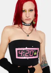 [Femfetti] 420 Clock Tube Top
