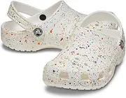 [Crocs] Unisex-Child Classic Graphic Clogs (Little Big Kid), White/Multi, 3 Little Kid