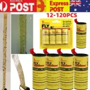 12-120 Rolls Sticky Fly Trap Paper Strip Insect Bug Catcher Strip Flies Sticker