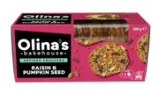 2 x Olina's Bakehouse Raisin & Pumpkin Seeds Cracker Biscuits 100G
