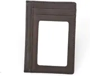 [WRITWAA] Men's Wallet Casual Vintage Slim Wallet Coin Pocket Business Card Holder Fm109 Coffee Brown
