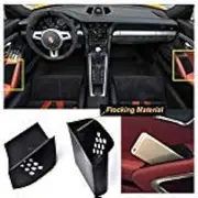 Xotic Tech Door Armrest Storage Box Organizer Compatible with Porsche 911 2013-2019 & Boxster Cayman 2014-2018 Inner Front Side Pallets Container Cover Kit Handle Pocket Phone Container (Black) -2pcs