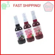 3-Pack Grape, Cherry, Red Raspberry Syrup for Snow Cones, Homemade Sodas, Cockta