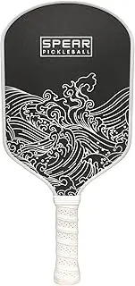 Spear Wave Carbon Fiber Pickleball Paddle - Premium Performance 16mm Paddle with Perfect Control Core - Designer Paddle with Advanced Sweet Spot Technology
