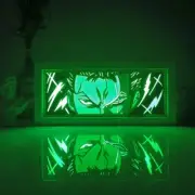 Anime 3D Paper Cut LED Night Light with Remote Control, Multi-Color Shadow Box