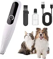 Dog Paw Trimmer With LED Light, Cordless Rechargeable Clippers, Low Noise Pet Grooming Hair Trimmer for Dogs and Cats