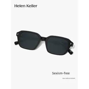 海倫凱勒24新款太陽鏡女多邊方框個性潮偏光墨鏡男防紫外線h2601