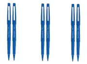 Paper Mate Flair Felt Tip Pens 0.7mm Med Point Blue 6/Pk School Office Art Home