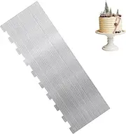 Stainless Steel Cake Scraper, 21.8 cm Icing Smoother, Metal Leveler for Cake Decorating (Style 2)