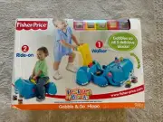 Mattel Fisher Price Gobble & Go Hippo Walker Ride on Toddler Toy 2004 Sealed