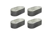 Livsip x4 Garden Bed Oval Raised 160X80X42CM