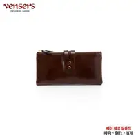 在飛比找PChome24h購物優惠-【vensers】小牛皮潮流個性皮夾(TC338101咖啡長