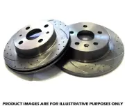 SLOTTED DIMPLED REAR 310mm BRAKE ROTORS FOR HONDA CRV RW (for: Honda)