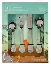 Stanley Rogers Children's Cutlery 4 Piece Set Dinosaurs Stainless Steel Gift Box
