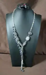 Paparazzi Prismatic Princess Blue Necklace And Earrings