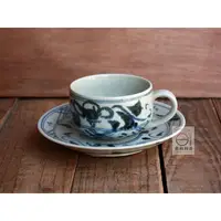 在飛比找蝦皮購物優惠-+佐和陶瓷餐具批發+【XL070914-8 藍繪紋咖啡杯組-