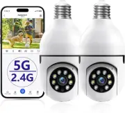 Light Bulb Security Camera,2K Bulb Security Camera 5G/2.4GHz,Security Cameras...