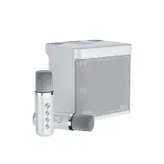 Karaoke Machine, Portable Bluetooth PA System with 2 Microphones, Family3731