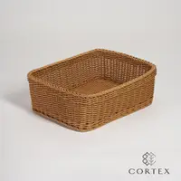 在飛比找蝦皮商城優惠-CORTEX 收納籃 仿藤籃 長方型W43 卡其色