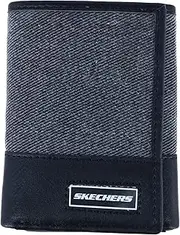 [Skechers] Men's Passcase RFID Leather Wallet with Flip Pocket