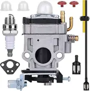 Snlazp 300486 Carburetor for Earthquake E43 E43CE Auger MC43 MC43CE MC43E MD43 Tiller Cultivator WE43 WE43E Edger Powermate PEA438 PCV43 Southland SCV43 SEA43 SEA438 Eskimo Mako M43 43cc 51.7cc Engine
