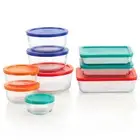 Pyrex Simply Store 18-piece Set with Colred Lids ~ Brand New in Box