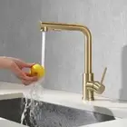 Decaura Kitchen Mixer Tap Brushe Gold Pull out 360° swivel Sprayer Sink Faucet