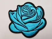 1pc Blue Rose iron on or sew on Patch flower badge
