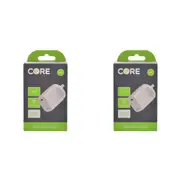 2PK Core USB-C Port Mobile Phone Wall Charger Fast-Charging Adapter 20W White