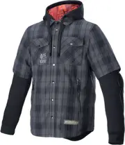 Alpinestars MO.ST.EQ Tartan Motorcycle Shirt, black-grey, Size 3XL for Men Black Grey