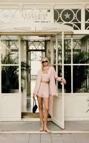 [Posse] Exclusive Riviera Paige Gingham Linen Crop Top