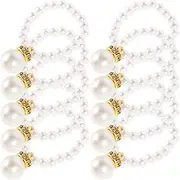 ERINGOGO 10Pcs Artificial Pearl Chain Necklace Charms for Dolls Miniature Duck Accessories Cute Doll Costume Jewelry for Projects Mini Decor