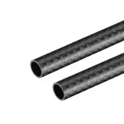Carbon Fiber Round Tube 12x10x500mm 3K Roll Wrapped Matt for RC Airplane 2Pcs