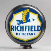 Richfield Hi-Octane 13.5" Gas Pump Globe w/ Steel Body (G171)