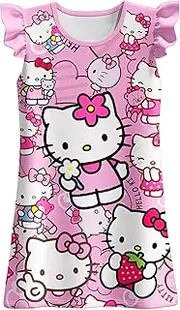 [Zamzirrow] Girls Dress Gown Cute Home Wear Kids Party Outfits 5-12Years