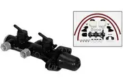 Wilwood Compact Remote Tandem Master Cylinder 1.0" Bore, Black Finish WB260-14243-BK
