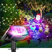 Solar Spot Lights Outdoor, 9 Lighting Modes RGB, Solar Lights Outdoor Waterpr...