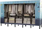 Portable Closet Foldable Closet Steel Large Wardrobe Storage Closet Portable Clothes Closet for Bedroom Wardrobe Save Space Wardrobe Closet Spacious
