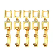 5 Pcs Foldover Extension Clasp Jewelry Extender for Bracelet Necklace Making Gold