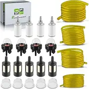 4 Sizes 4 Feet Fuel Line Hose for Zama Stihl Homelite Poulan Craftsman Husqvarna Trimmer Chainsaw Blower with Fuel Filters,Snap in Primer Bulb,Primer Pouland Bulb