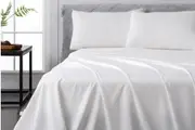 LINENOVA Natural Bamboo Blend Sheet Sets 1000TC Bedding Sheets(White)