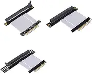 ADT-Link PCIe 4.0/3.0 x8 to PCIE x16 Graphics Card Riser Adapter Flat Extension Cable 16x PCI-e PCI-Express 90 180 Degree (15cm, R83SL 3.0)